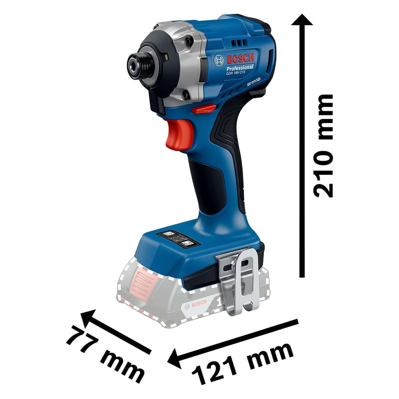 Bosch 18V Brushless Impact Driver GDR 18V-215 - SKIN ONLY