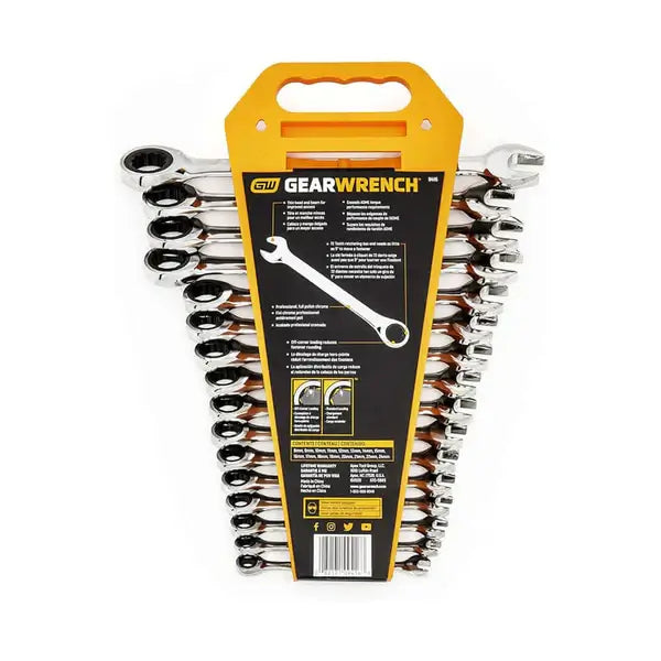 GearWrench 24-Pieces Combination Ratchet Spanner Set Metric/SAE