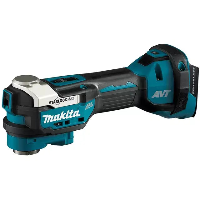 Makita 18V Li-ion Brushless Multi Tool DTM52ZX3 with StarlockMax compatibility for heavy-duty applications.