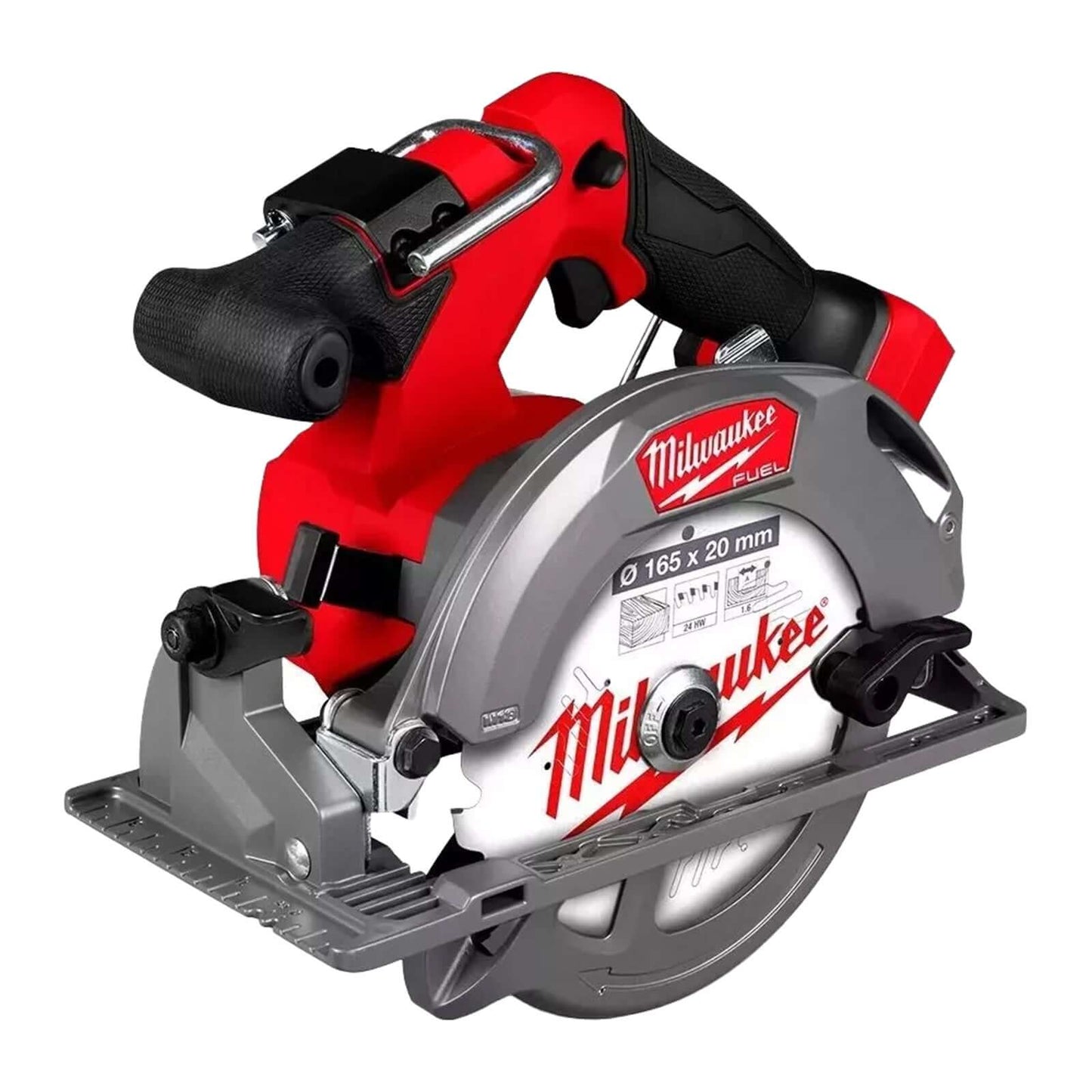 Milwaukee 18V Fuel 165mm Circular Saw M18FCS5520 with brushless motor and ergonomic design for professional use.