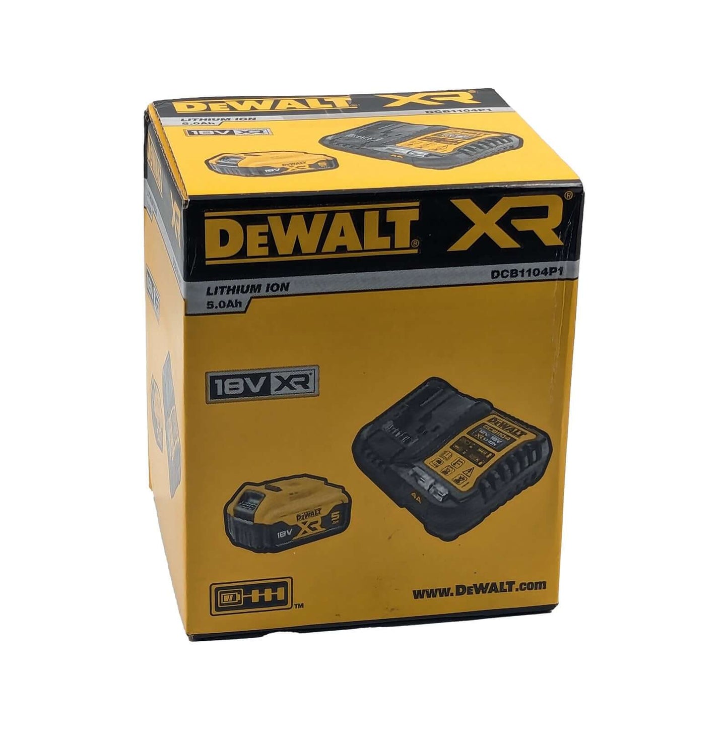 DeWalt 18V 5.0Ah Battery & Charger Starter Kit DCB184-XE + DCB1104-XE