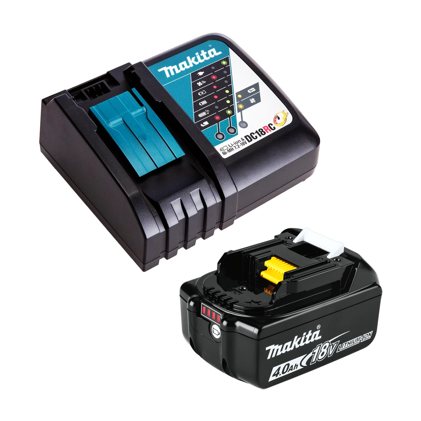 Makita 18V 4.0Ah LXT Battery & Rapid Charger Power Kit 197988-4