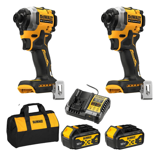 DEWALT 18V 4.0Ah Impact Driver Twin Kit DCZ2850M2‑XE - KIT