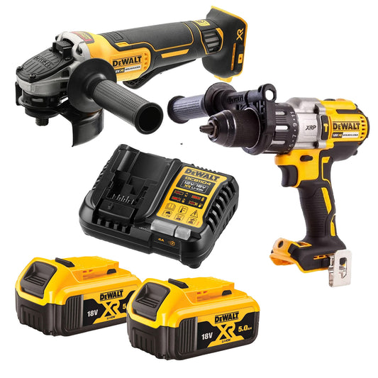 DeWalt 18V 5.0Ah Drill & Grinder 2 Pieces Combo Kit