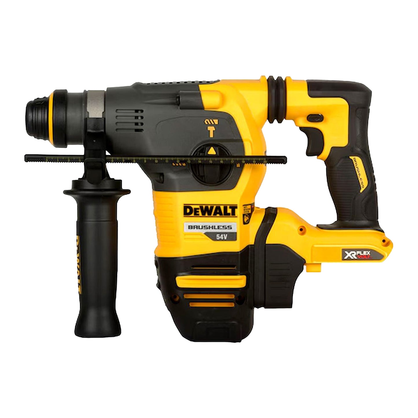 DeWALT 54V SDS-Plus Rotary Hammer DCH333NT-XJ - SKIN ONLY, cordless brushless drill, versatile for construction.