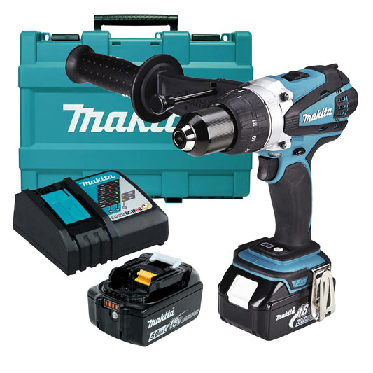 Makita 18V 5.0Ah Hammer Drill Kit - DHP458 Performance