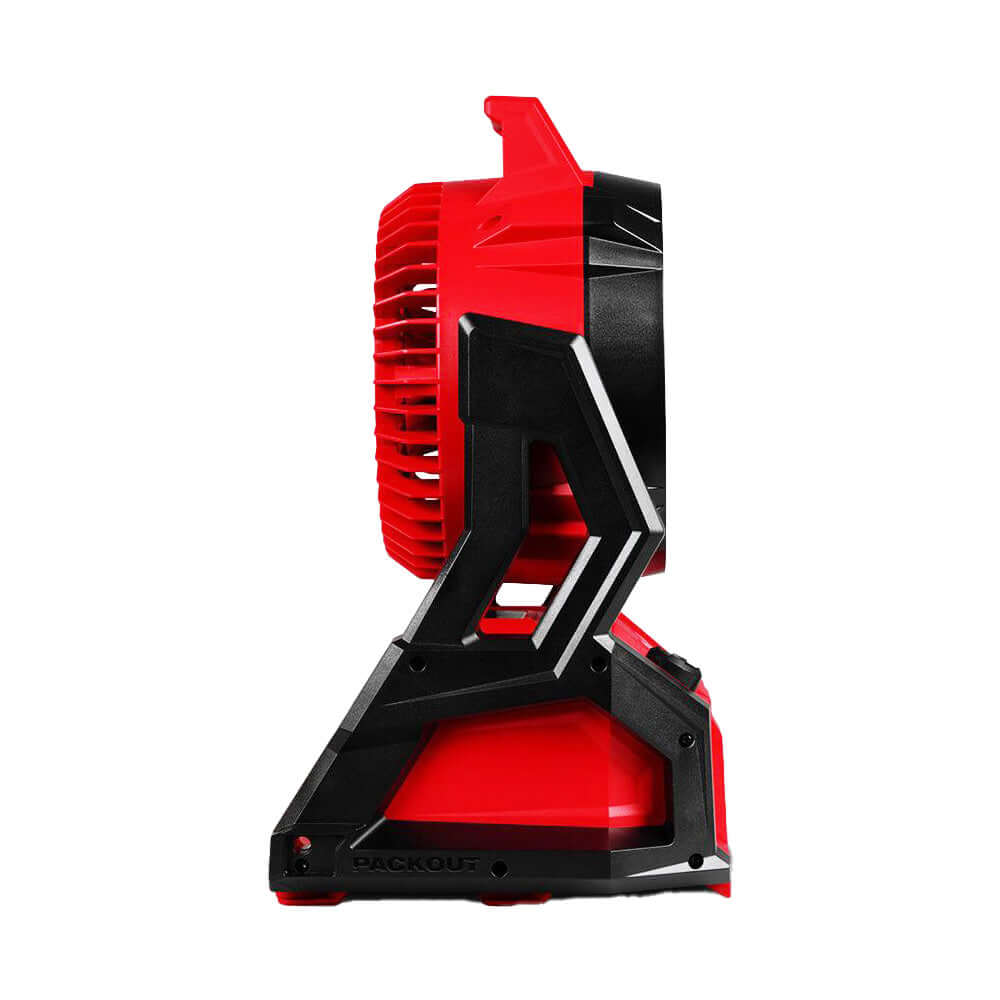 Milwaukee M18 PACKOUT Jobsite Fan M18AF20 - SKIN ONLY side view for optimal cooling at job sites.