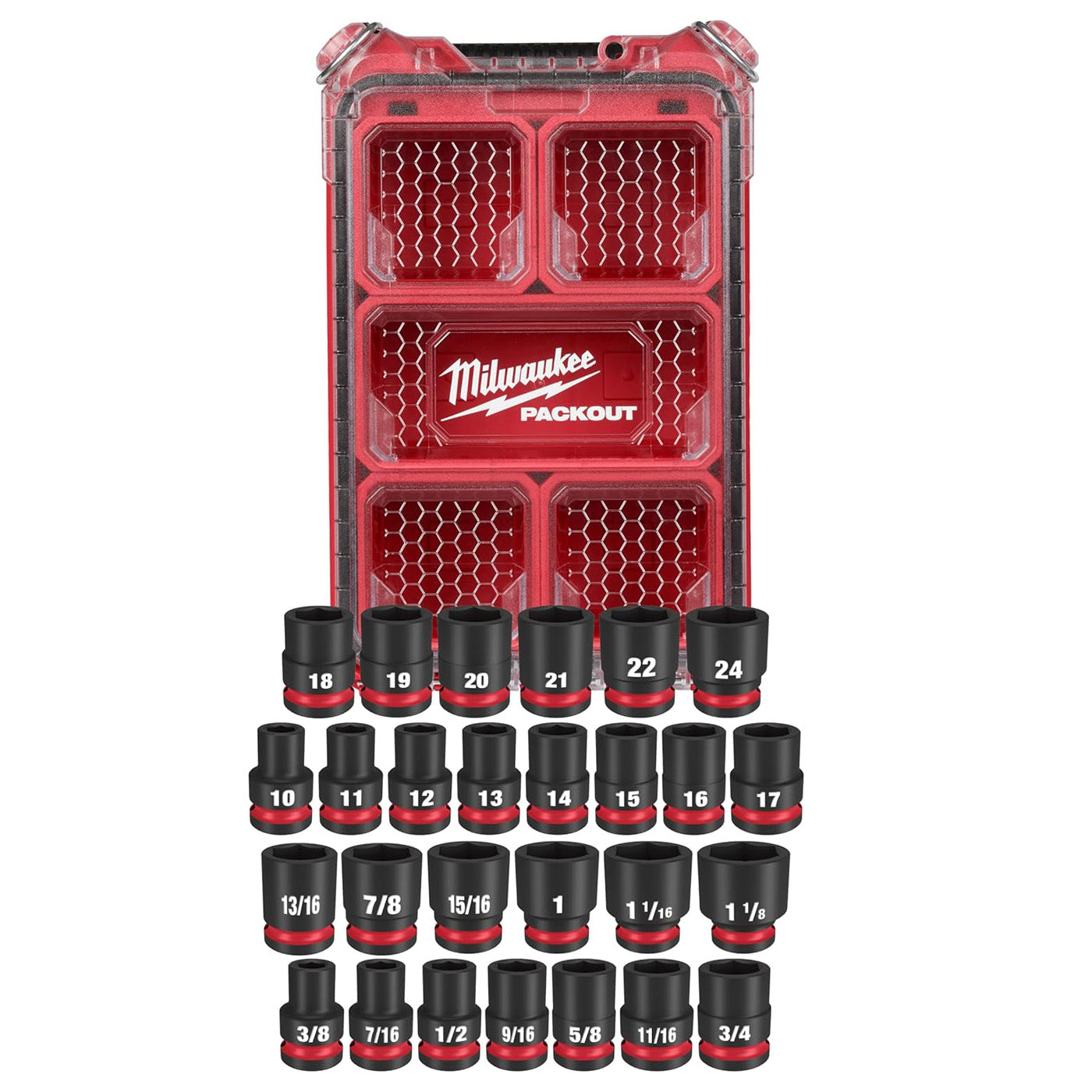 Milwaukee 1/2" Drive Impact Socket Set Metric/SAE 49-66-6804