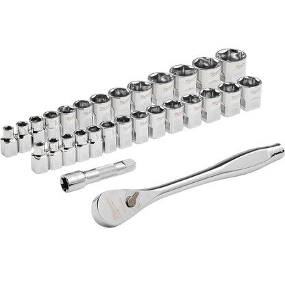 Milwaukee 3/8" Drive 29Pc Metric/SAE Socket Set 48229088 - KIT
