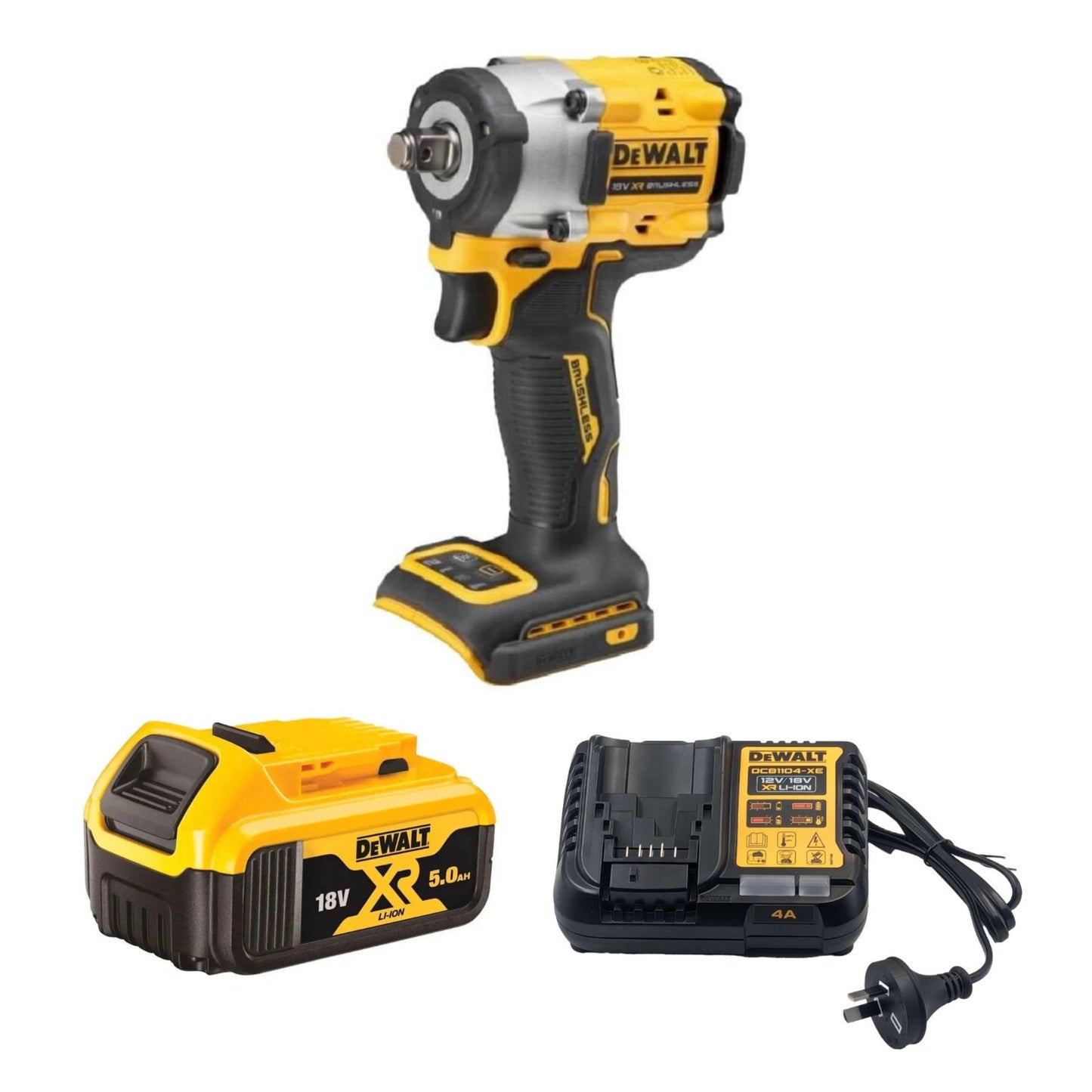 DeWALT 18V XR Brushless 1/2" Compact Impact Wrench Set DCF921N - KIT