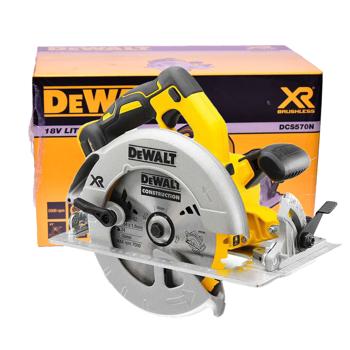 DeWALT 18V XR Circular Saw 184mm DCS570N-XE - SKIN ONLY