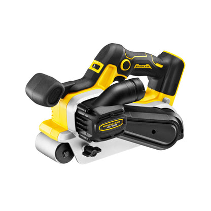 DeWALT 18V XR Brushless 75mm Belt Sander DCW220N-XJ - SKIN ONLY on a white background.