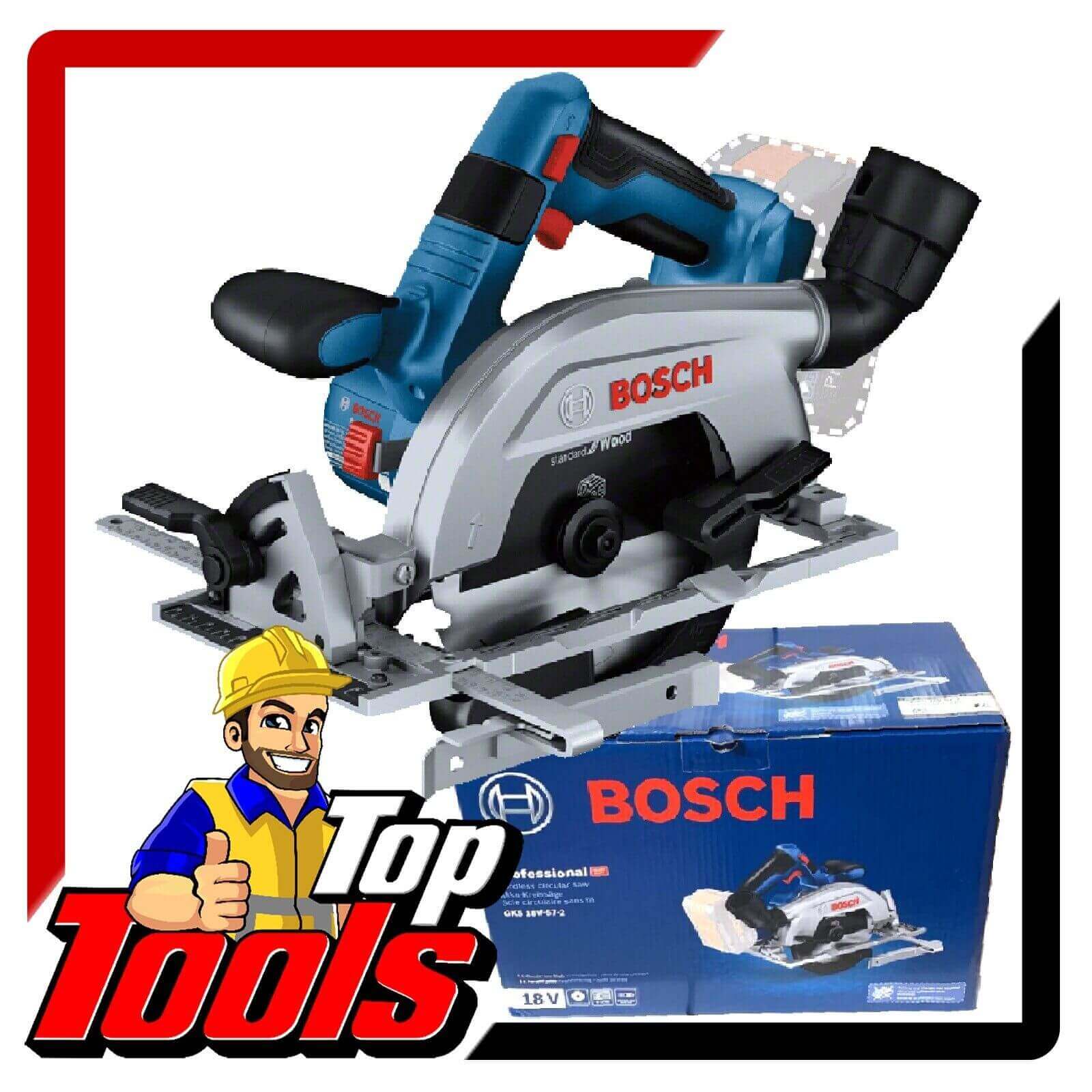 Bosch 18V Brushless Circular Saw 165MM 6-1/2" GKS 18V-57-2 SKIN