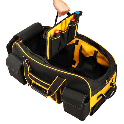 DeWALT Wheeled Tool Bag DWST1-79210 - SKIN ONLY with multiple compartments and a telescopic handle.