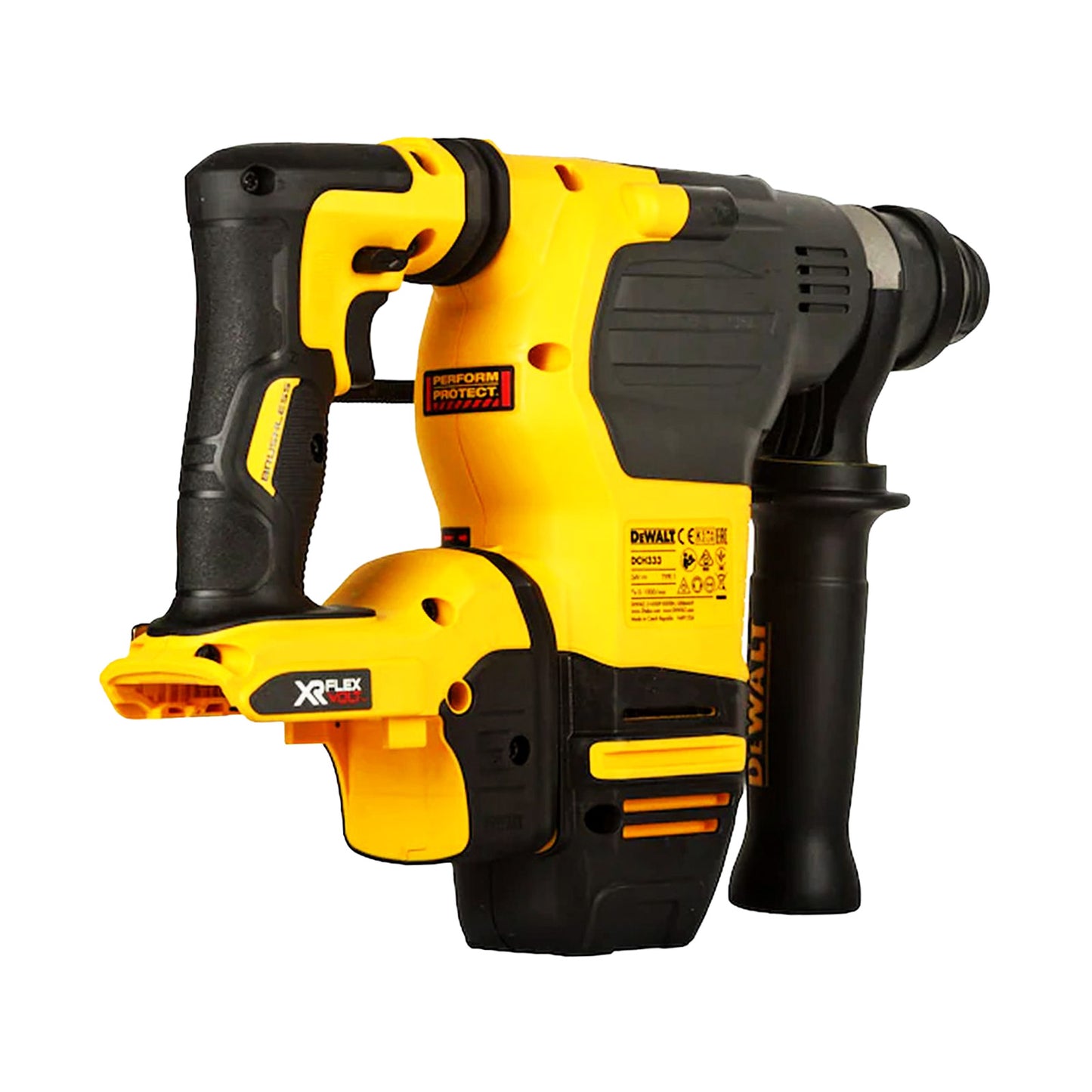 DeWALT 54V SDS-Plus Rotary Hammer DCH333NT-XJ - SKIN ONLY, cordless rotary hammer drill with brushless motor.