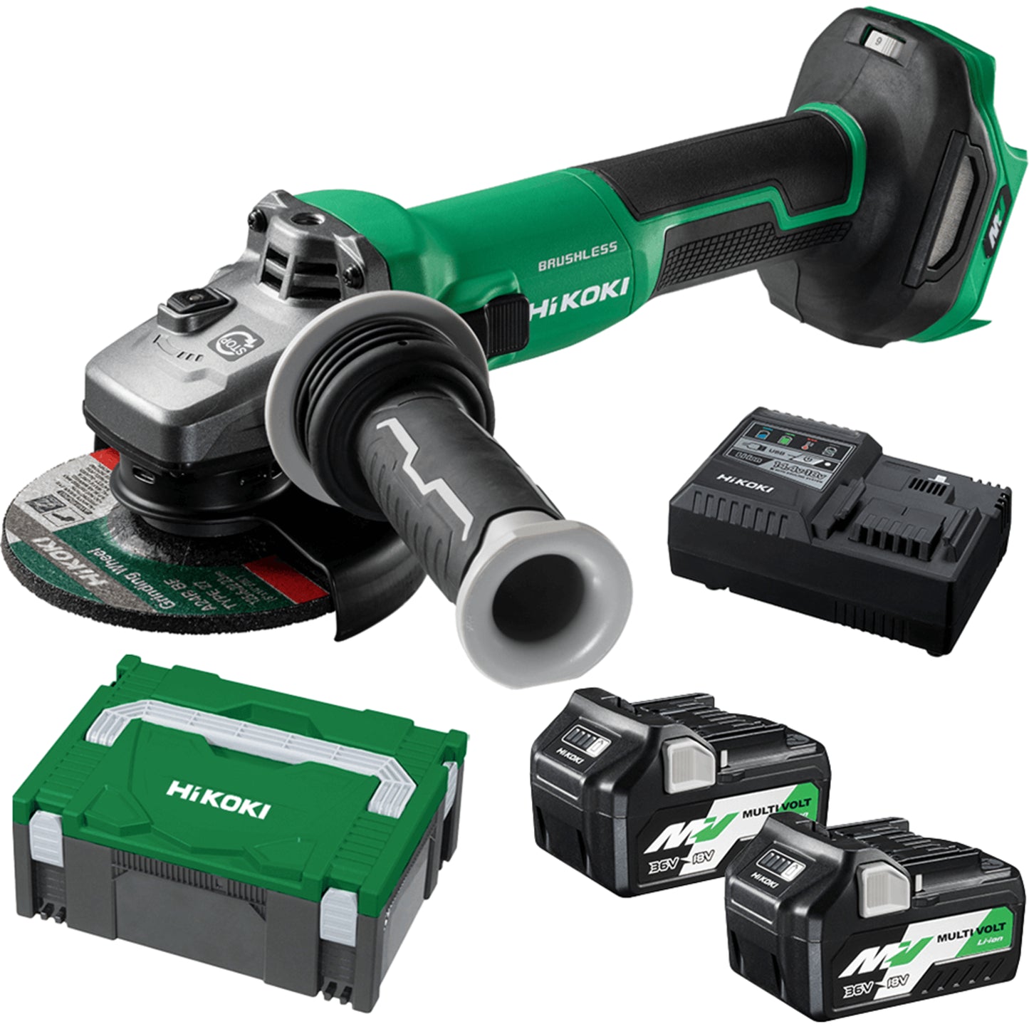HiKOKI 36V Brushless 125mm Angle Grinder Kit G3613DVF(HRZ)