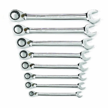 GEARWRENCH 8 Piece SAE Reversible Ratchet Spanner Set 9533N