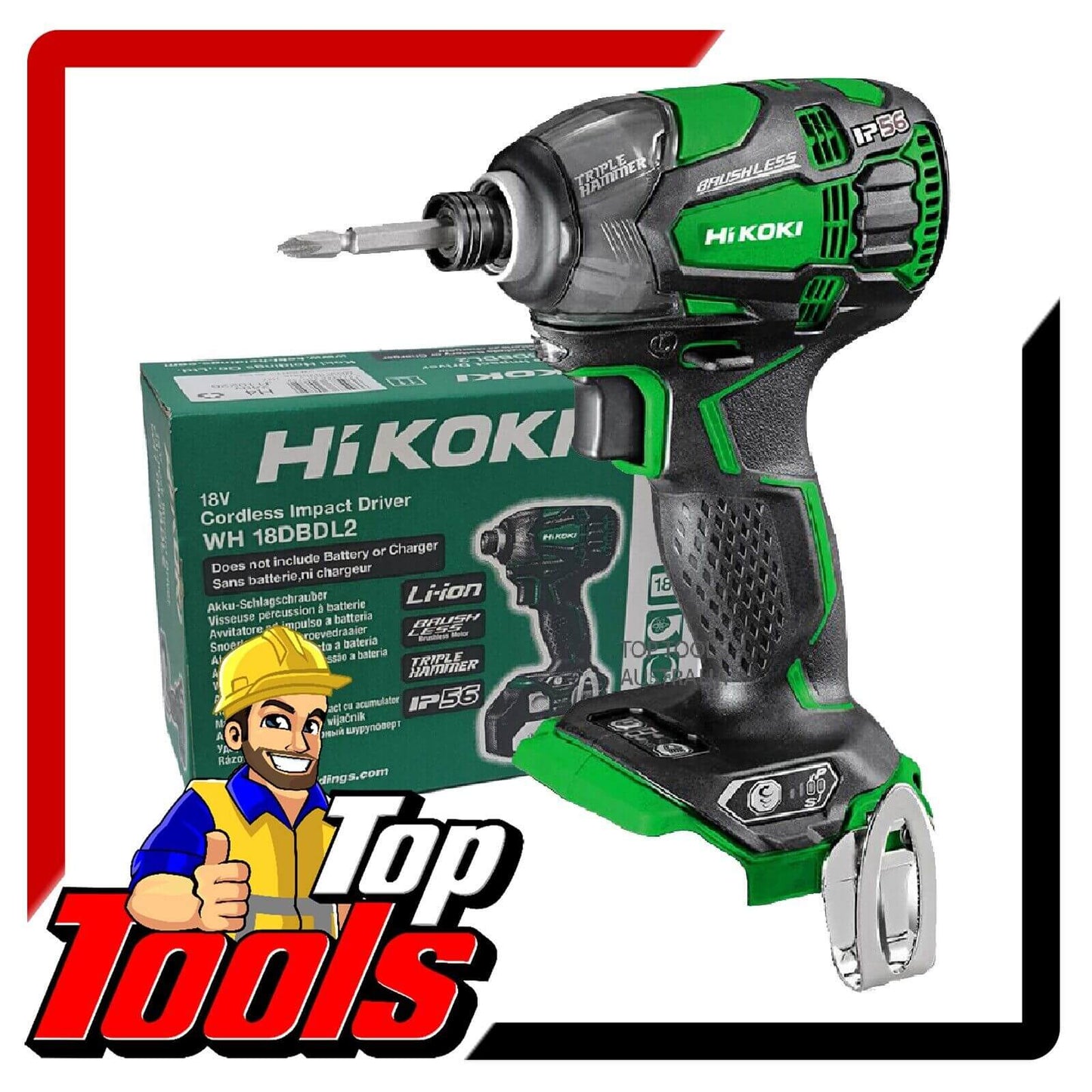 HiKOKi 18V Brushless 4 Mode Triple Hammer Impact Driver WH18DBDL2