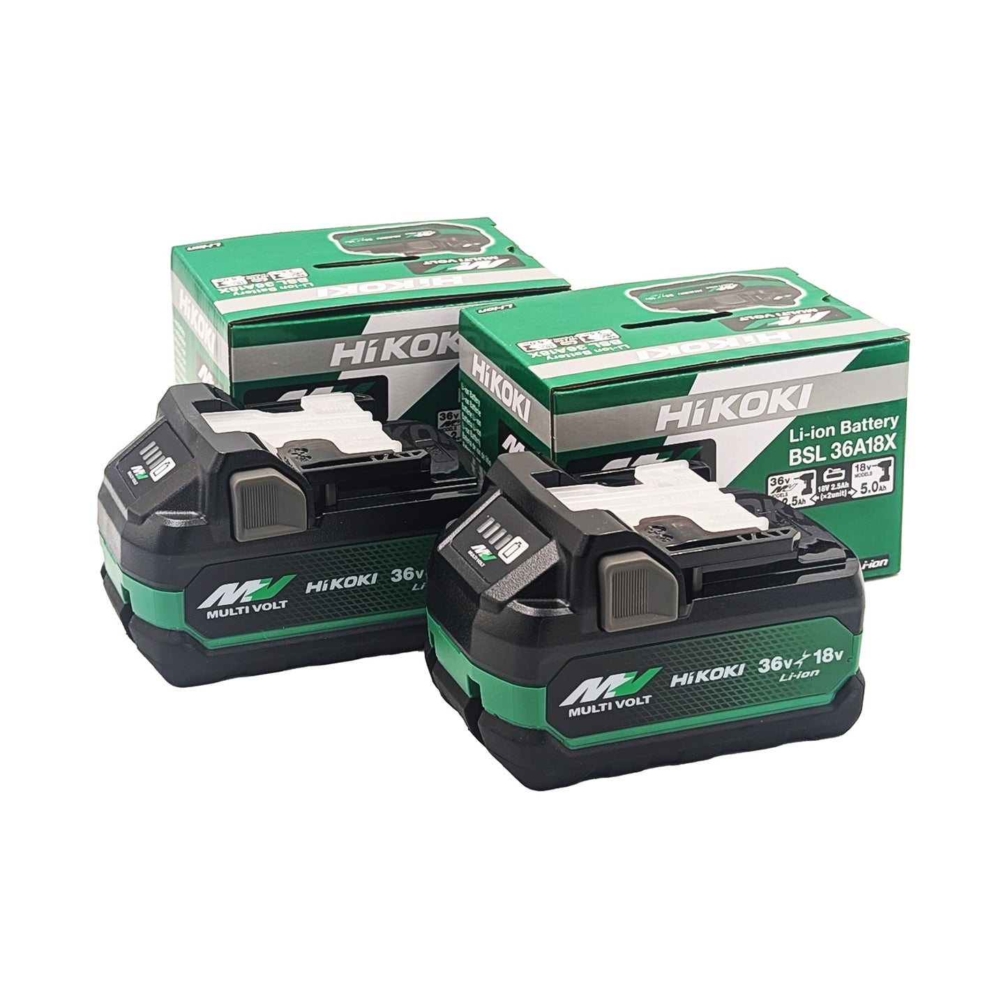 HiKOKI 18V/36V MultiVolt 5.0Ah Battery Twin Pack BSL36A18(TWN)