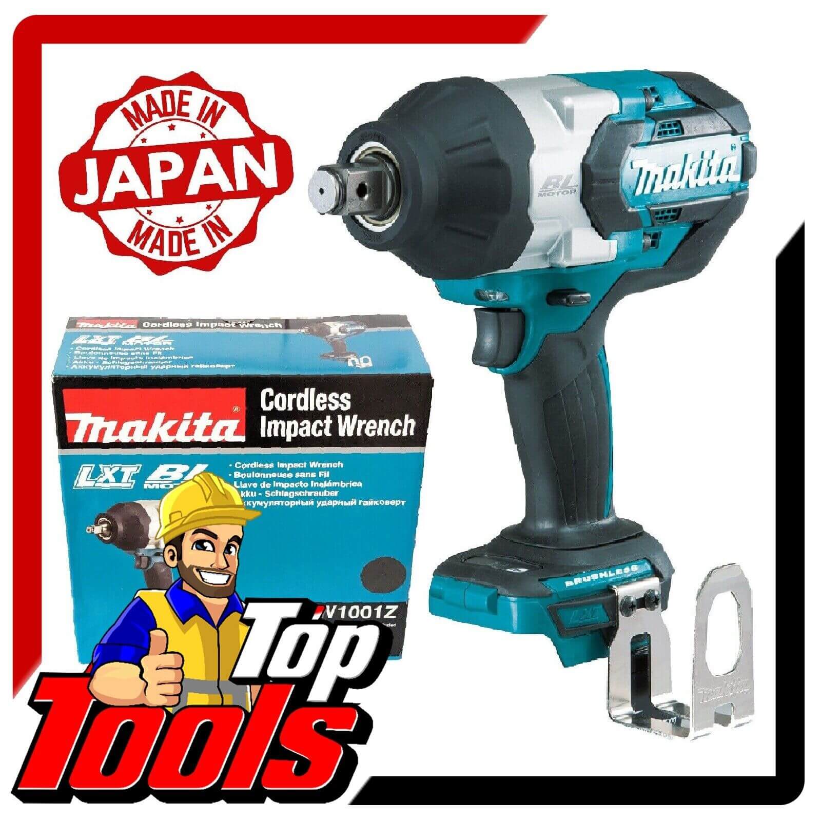 Makita 18V Li-Ion Brushless High Torque 3/4" Impact Wrench DTW1001Z SKIN