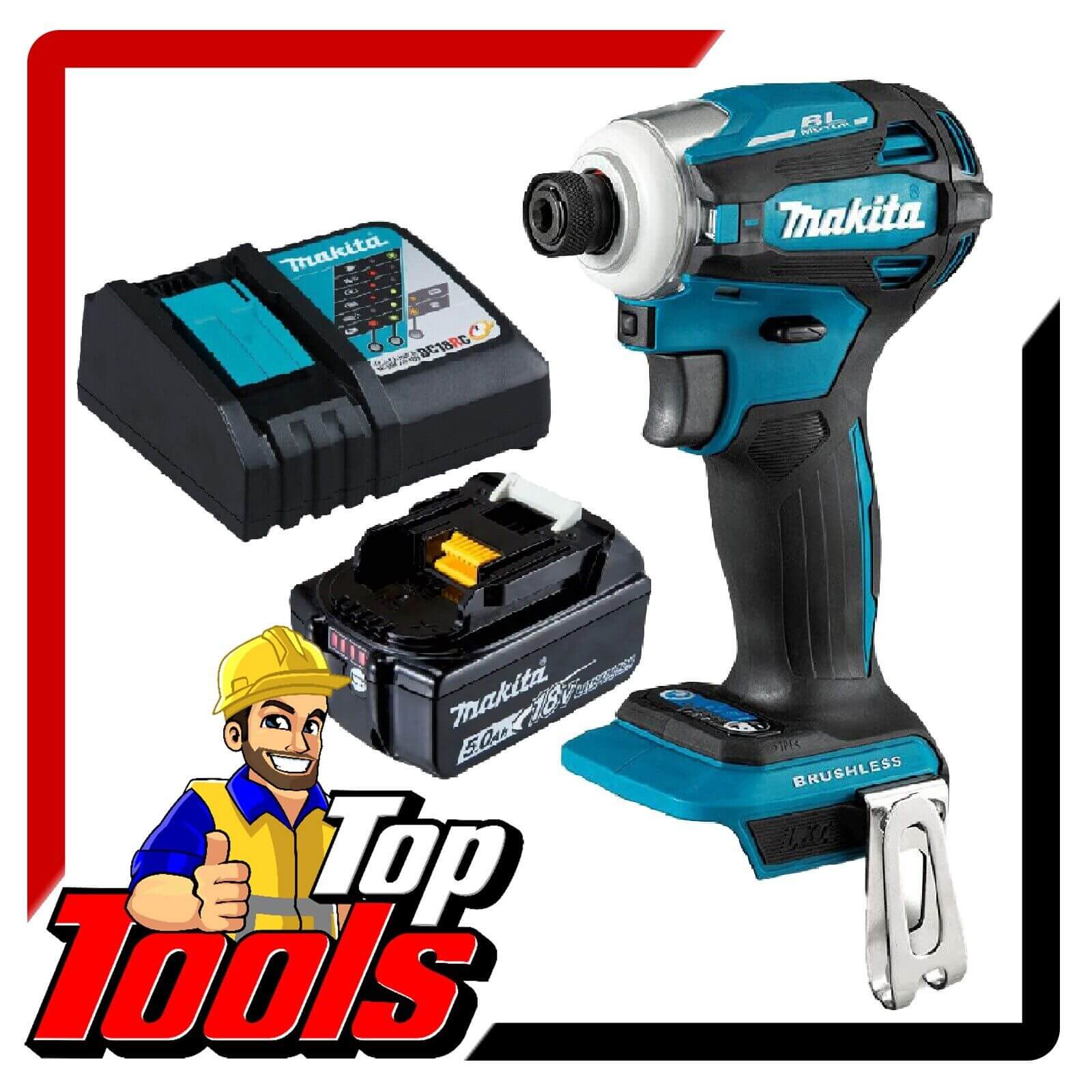 Makita DTD172RG 18V Brushless Impact Driver 5 ah Battery kit