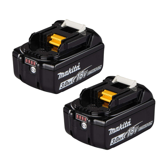 Makita 18V 3.0Ah LXT Lithium-Ion Battery Twin Pack - 2x BL1830B