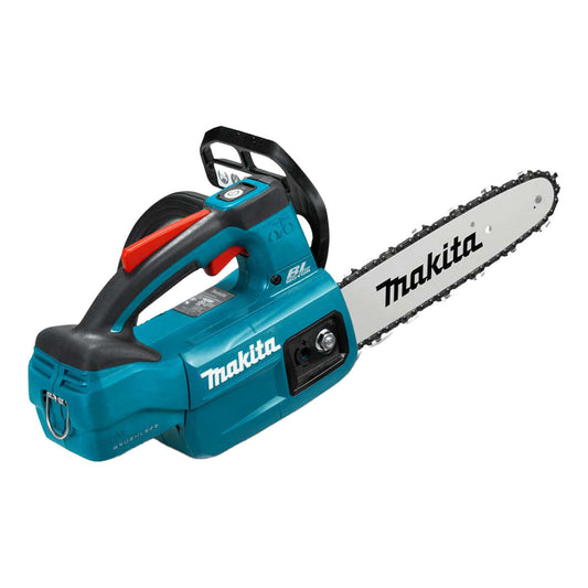 Makita 18V Brushless 250mm Top Handle Chainsaw DUC254Z - SKIN ONLY side view of chainsaw with blade