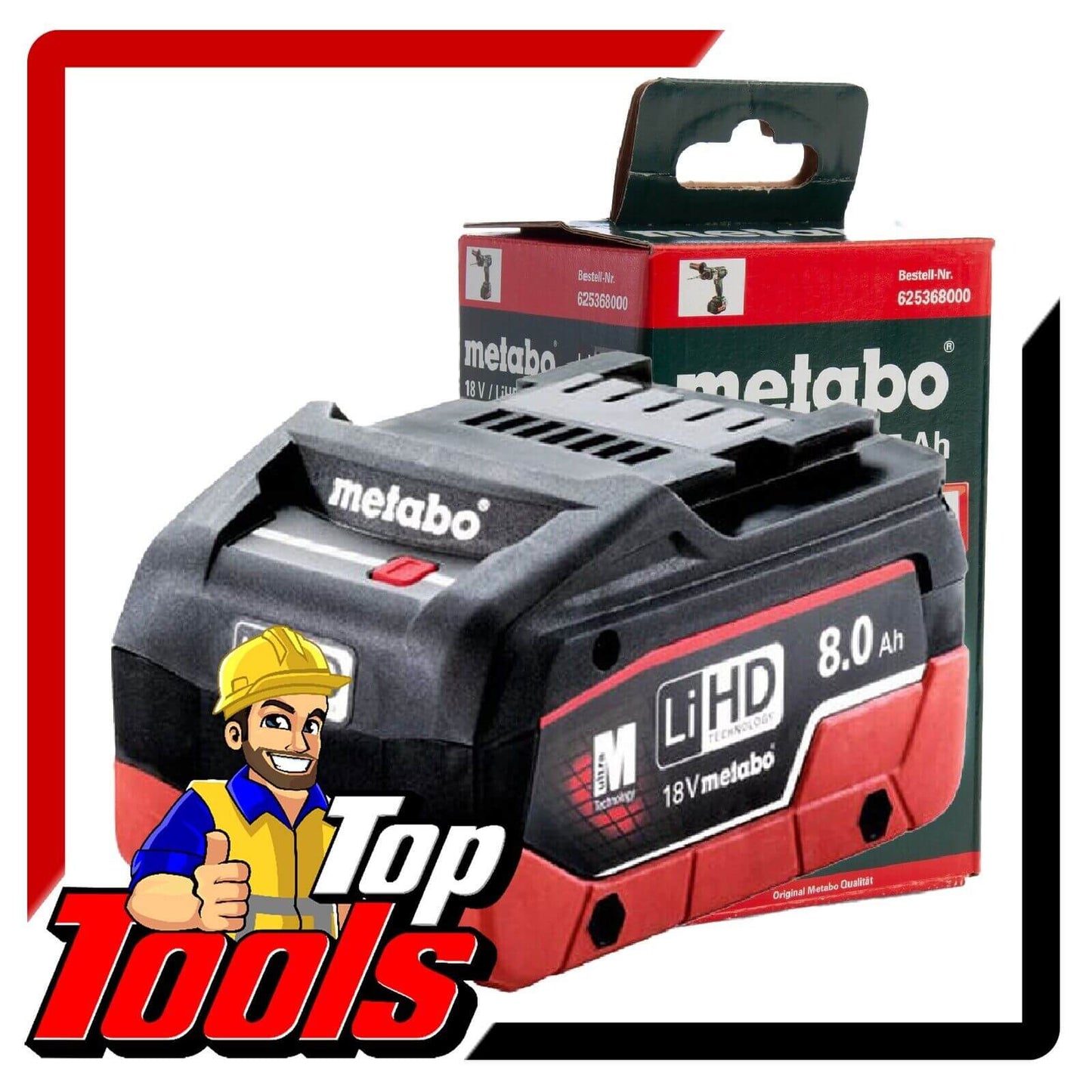 Metabo 18V LiHD 8.0Ah Battery 625369000