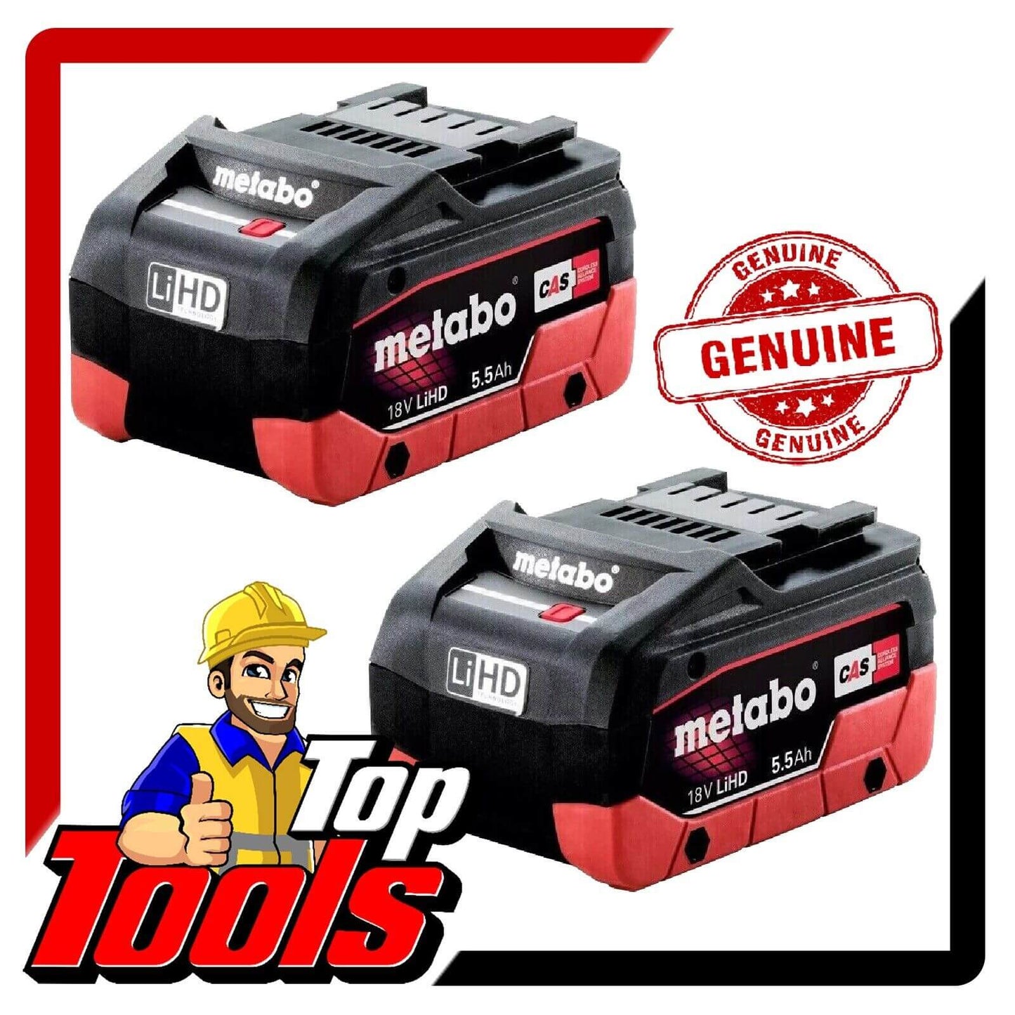 Metabo 18V CAS LIHD 5.5Ah Battery 2-Pack 625368000