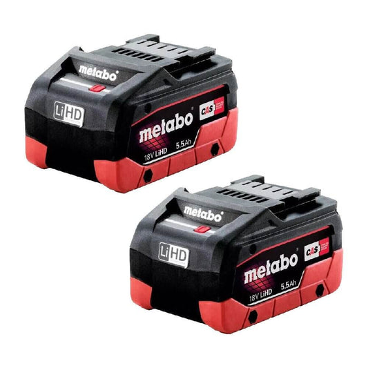 Metabo 18V CAS LIHD 5.5Ah Battery 2-Pack 625368000