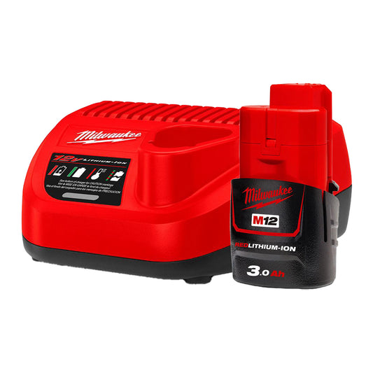Milwaukee 12V 3.0Ah M12 REDLITHIUM Battery & Charger Kit