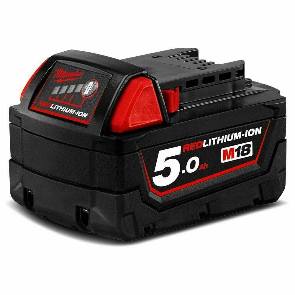 Milwaukee M18B5 18V Battery 5.0ah Red Lithium 2 Pack Set