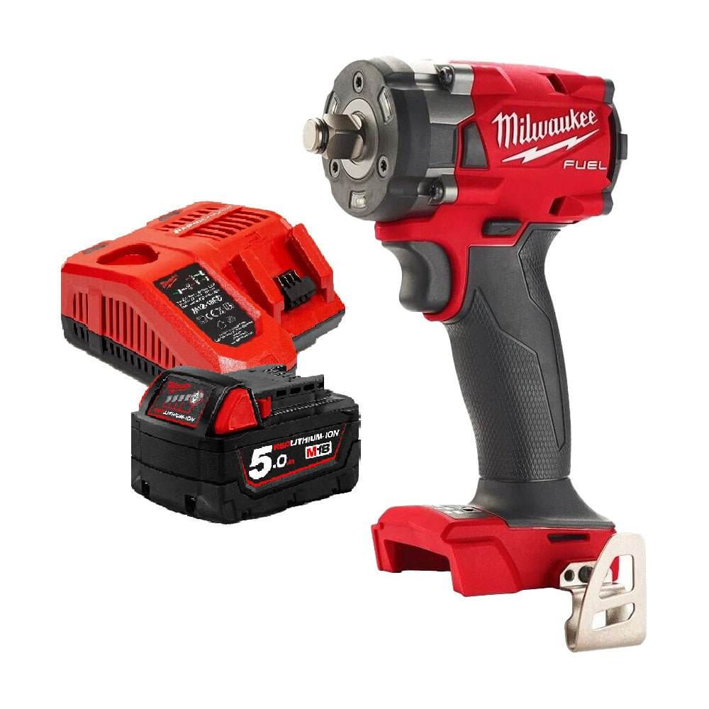 Milwaukee 18V Brushless 1/2" Impact Wrench 5.0ah Battery Kit