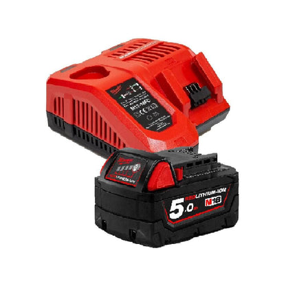 Milwaukee 18V Li-Ion Cordless 5.0ah Battery and Charger Set M18SP-501B