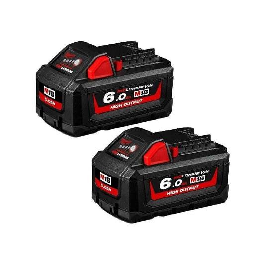 Milwaukee M18HB6 Twin Pack - High Output 6.0AH Batteries