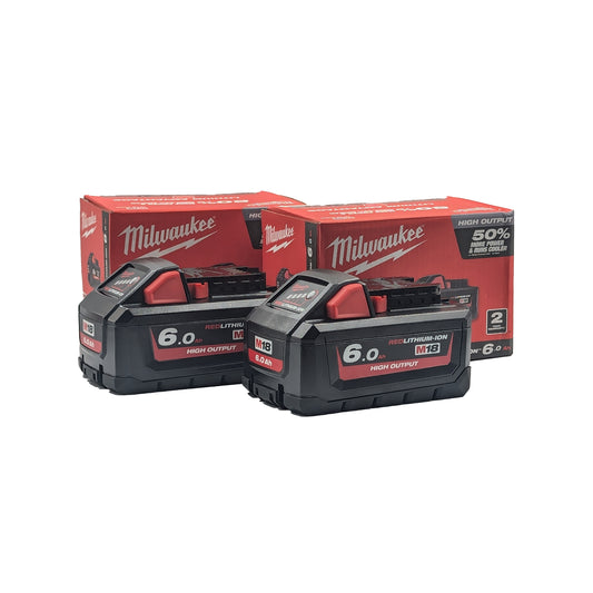 Milwaukee 18V M18 6.0ah Red Lithium High Output Battery Set M18HB6