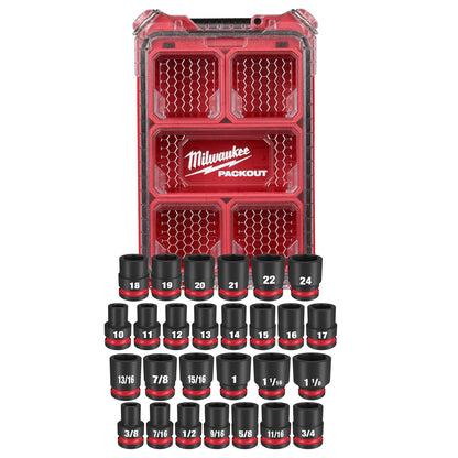 Milwaukee 1/2" Drive Impact Socket Set Metric/SAE 49-66-6804