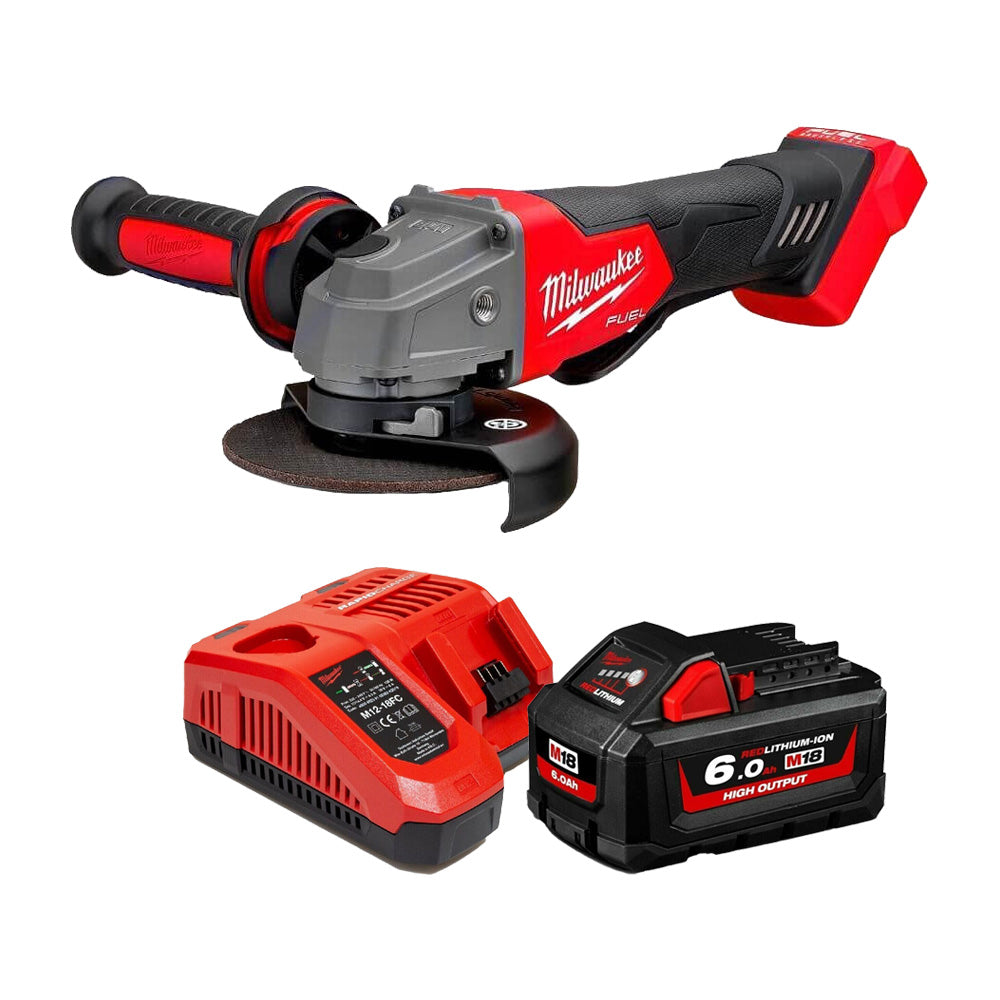 Milwaukee 18V Brushless Angle Grinder 6.0ah Battery Kit