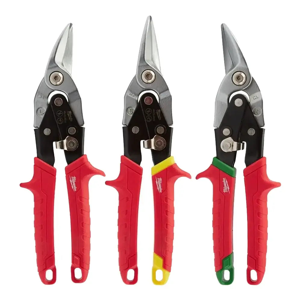 Milwaukee 3 Pieces Tin Snips Set 48224533